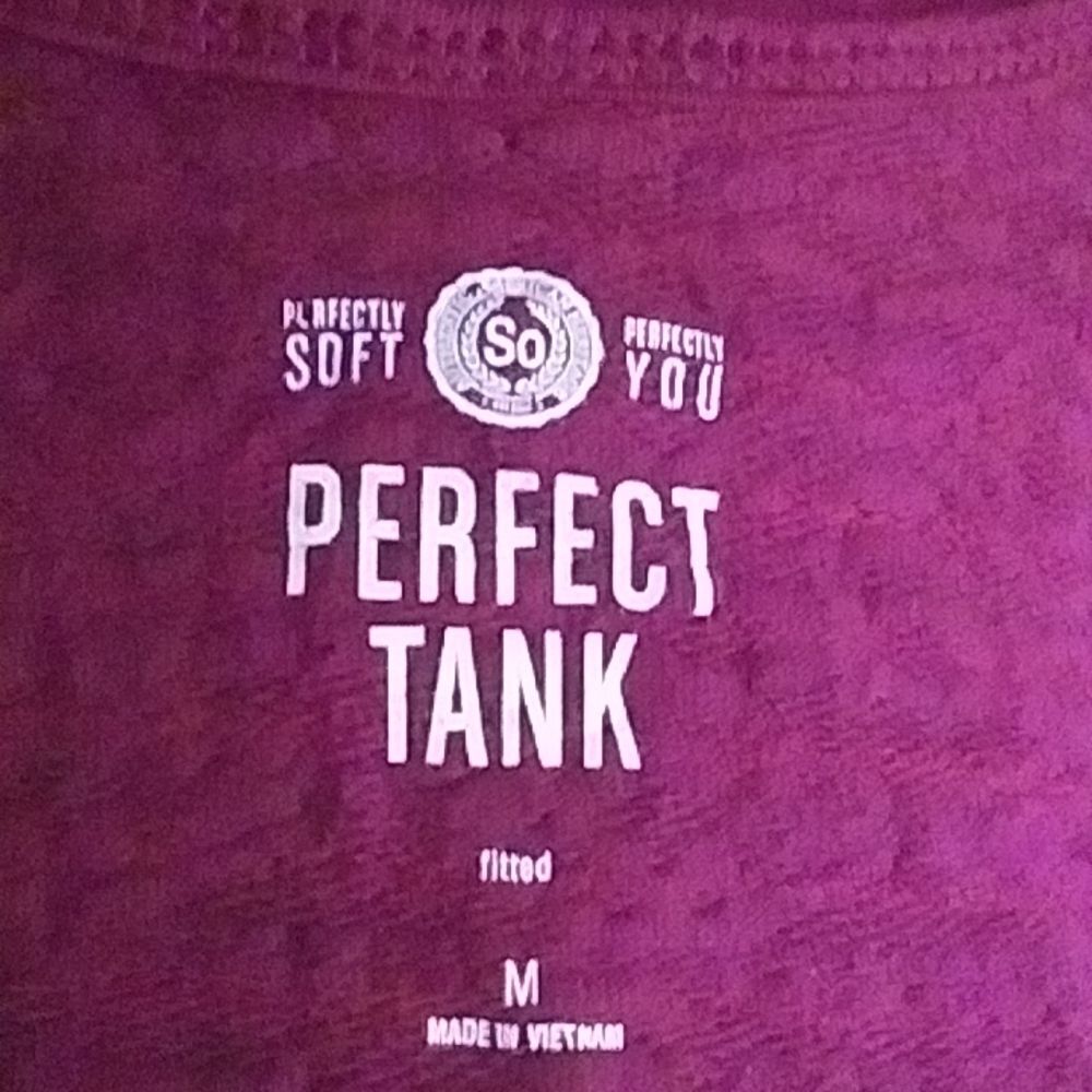 So Brand Burgundy Maroon Perfect Tank with Lace Type Fabric Weave Stretchy M - Picture 9 of 11